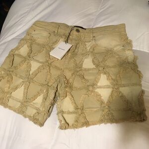 Isabel Marant New Frayed Shorts Khaki Size M